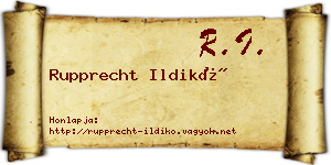 Rupprecht Ildikó névjegykártya